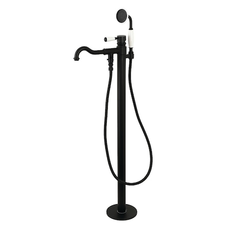 Kingston Brass Freestanding Tub Faucet, Matte Black, Freestanding KS7130DPL